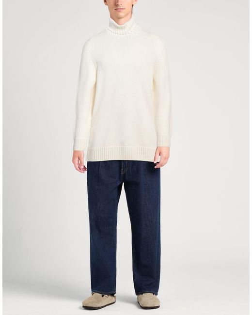 Drumohr White Turtleneck for men