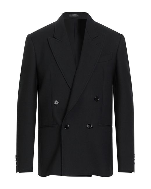 Lardini Black Blazer Wool, Polyester, Elastane for men