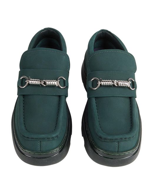 Burberry Green Loafers Leather