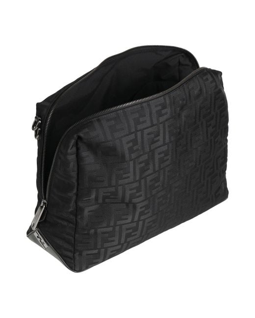 Fendi Black Cross-Body Bag Textile Fibers for men