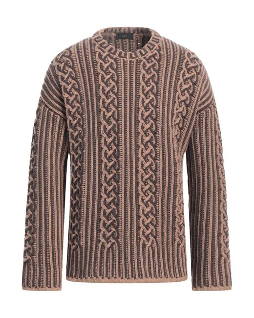 Alanui Brown Camel Sweater Virgin Wool for men