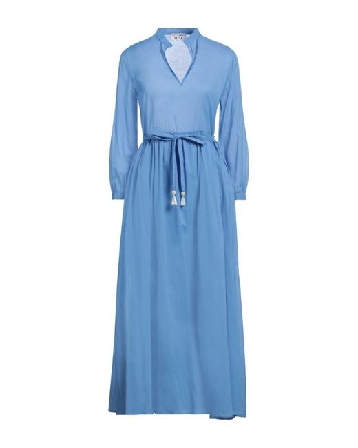 Niu Blue Azure Maxi Dress Cotton