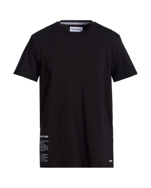 Bikkembergs Black T-Shirt Cotton, Elastane for men