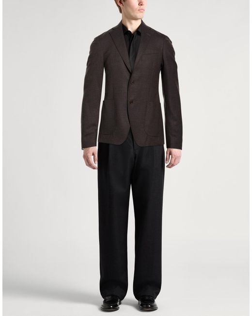 Tombolini Black Blazer Virgin Wool for men