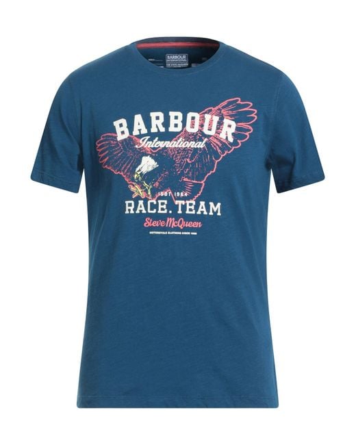 Barbour Blue The Steve Mcqueen Collection T-Shirt Cotton for men