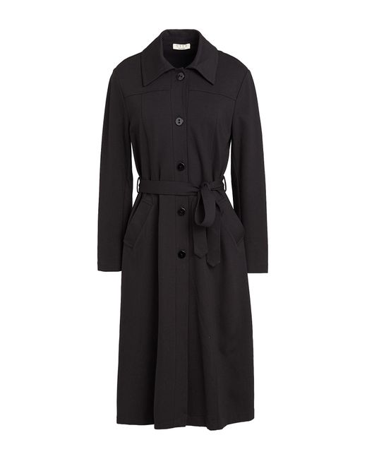 Siyu Black Overcoat & Trench Coat