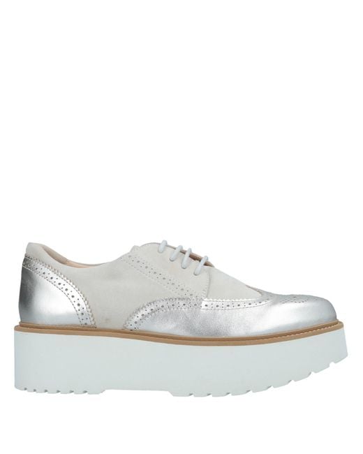 Hogan White Lace-up Shoes
