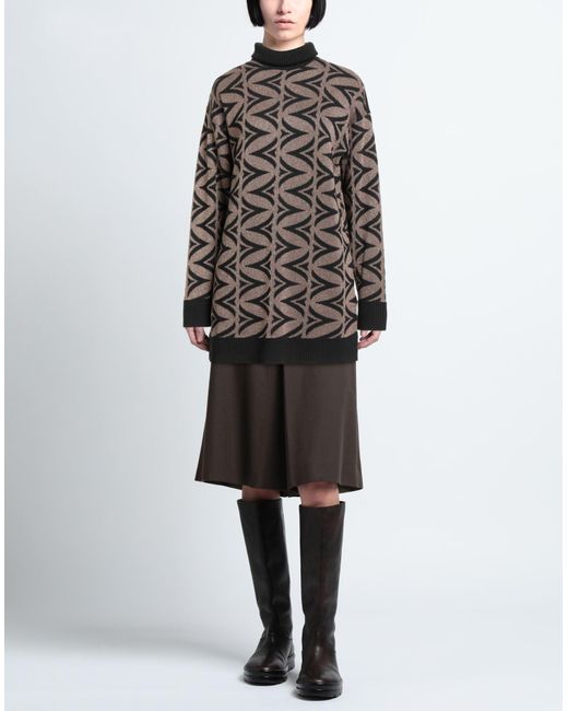 Akep Gray Turtleneck Synthetic Fibers, Wool, Cashmere