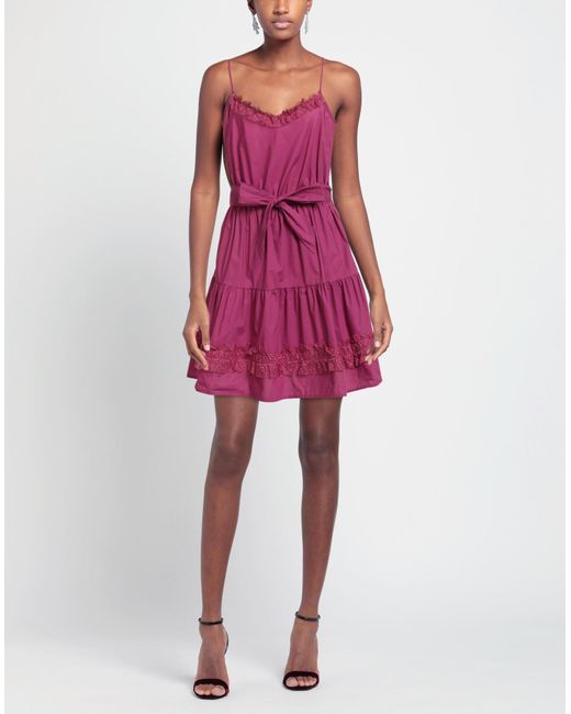 Rebel Queen Purple Mauve Mini Dress Cotton