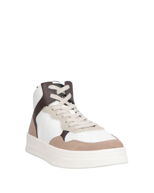 ARMANI EXCHANGE Natural Sneakers Polyester, Cow Leather for men