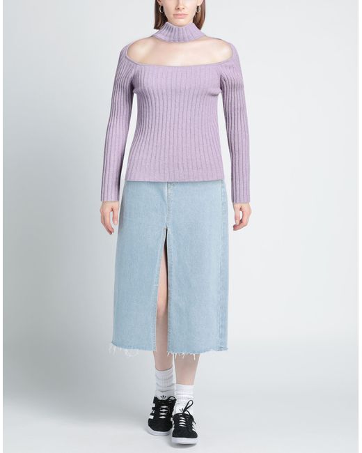 Erika Cavallini Semi Couture Purple Turtleneck