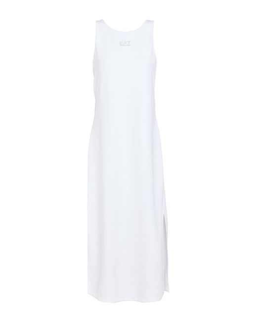 EA7 White Midi Dress
