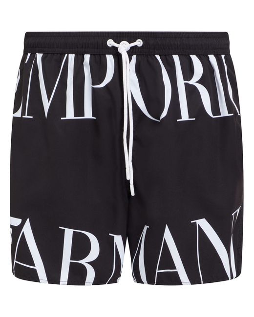 Emporio Armani Black Swim Trunks for men