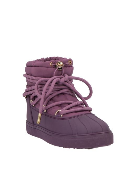 Inuikii Purple Ankle Boots Textile Fibers, Plastic