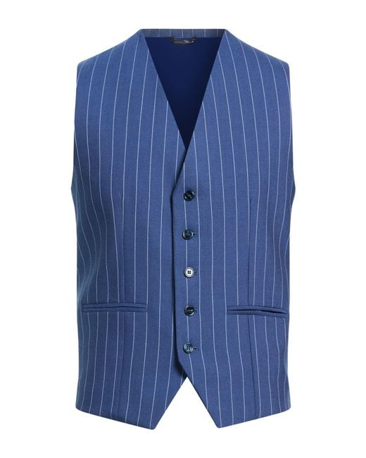 Daniele Alessandrini Blue Waistcoat for men