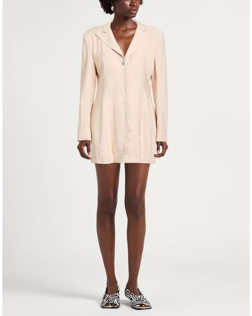 Haveone Natural Mini Dresses