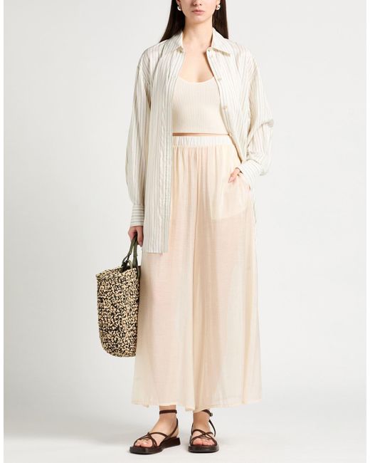 Jijil White Pants Viscose, Polyamide