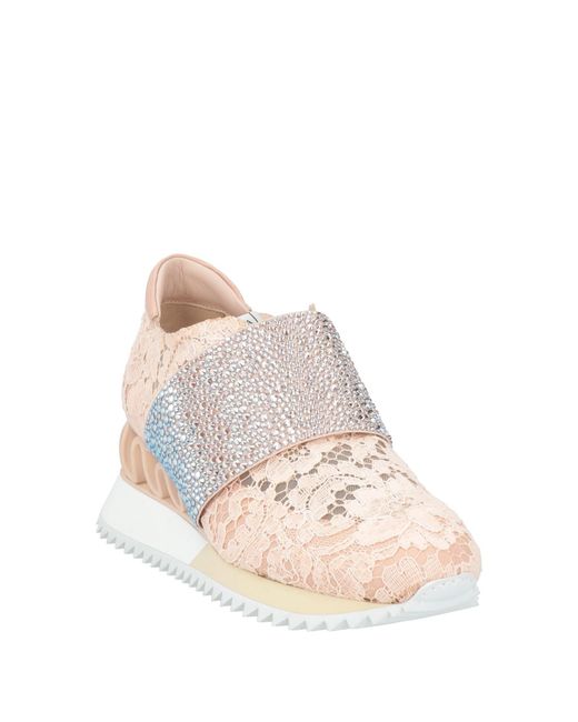 Le Silla Pink Sneakers Leather, Textile Fibers