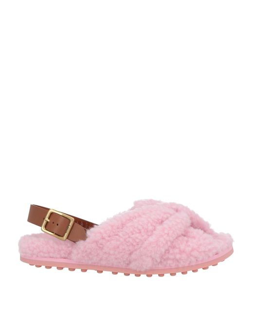Tod's Pink Sandals Shearling