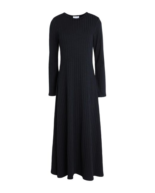 TOPSHOP Black Midi Dress