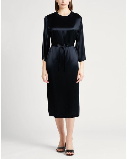 Peserico Black Midi Dress Viscose