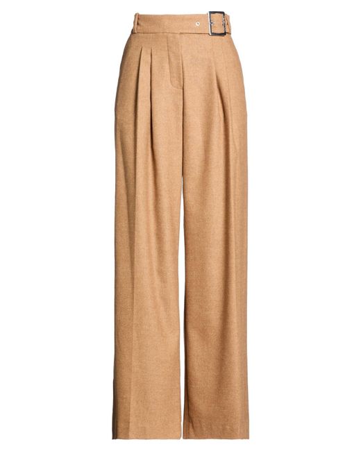 Karl Lagerfeld Natural Camel Pants Wool, Polyester, Viscose, Polyamide, Elastane