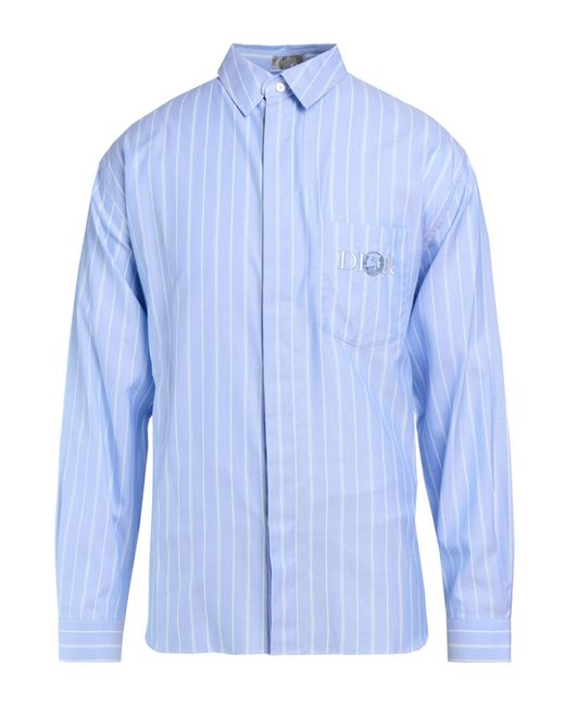 Dior Blue And Hylton Nel Shirt Cotton, Viscose for men