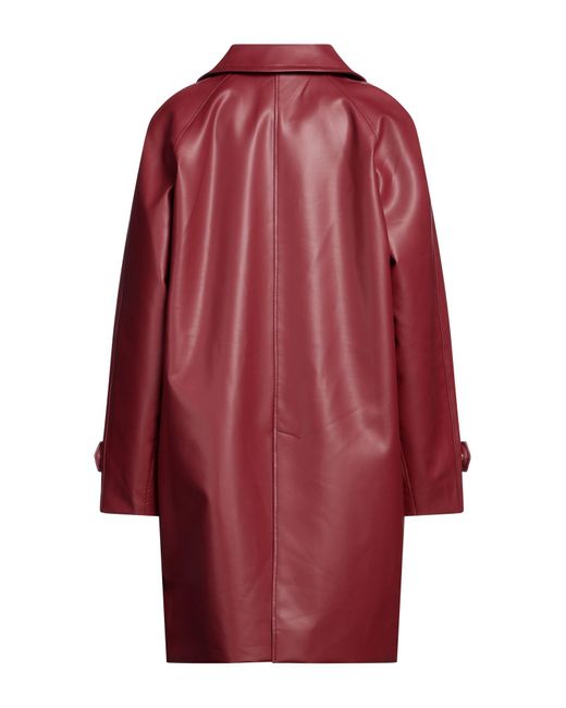 Cedric Charlier Red Overcoat & Trench Coat