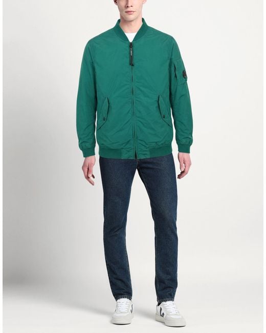 C P Company Green Jacket Polyamide, Elastane for men