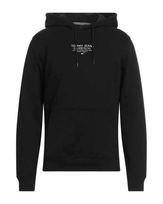 Tommy Hilfiger Black Sweatshirt Cotton, Elastane for men