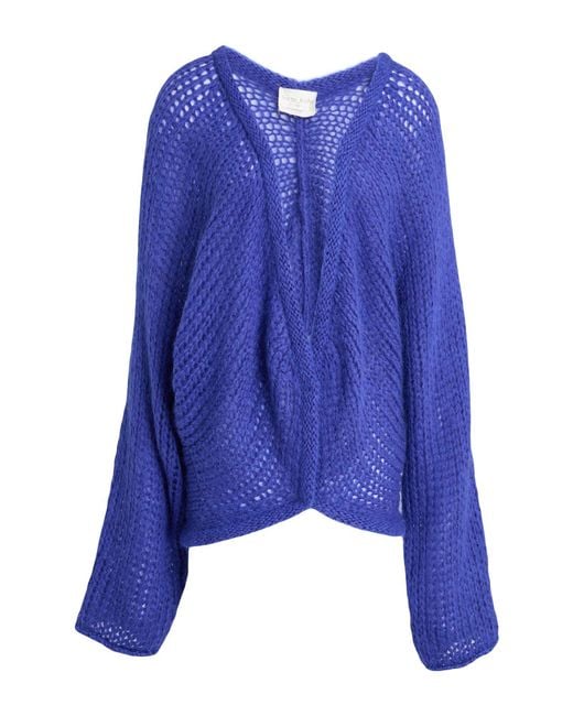 Forte_forte Blue Cardigan Mohair Wool, Polyamide