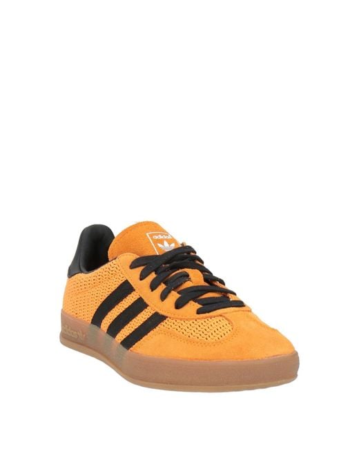 Adidas Originals Orange Sneakers Leather, Textile Fibers for men