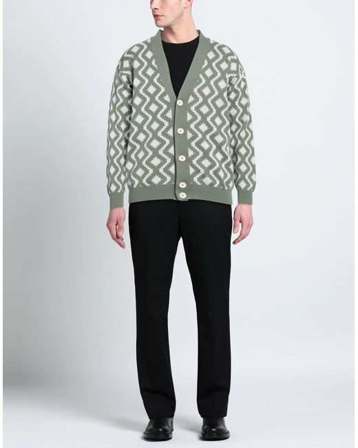 FILIPPO DE LAURENTIIS Gray Cardigan Cotton for men