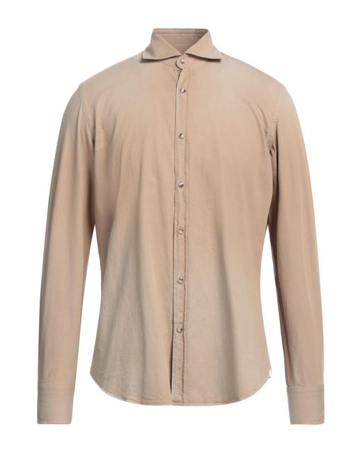Giannetto Portofino Hemd in Natural für Herren