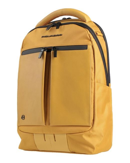 Piquadro Yellow Rucksack for men