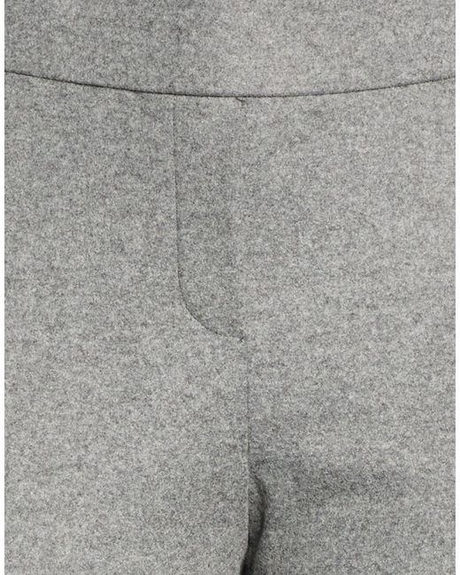Seductive Gray Pants Polyester, Wool, Elastane