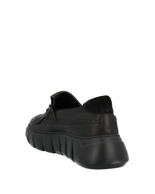 Giovanni Conti Black Loafers Soft Leather for men