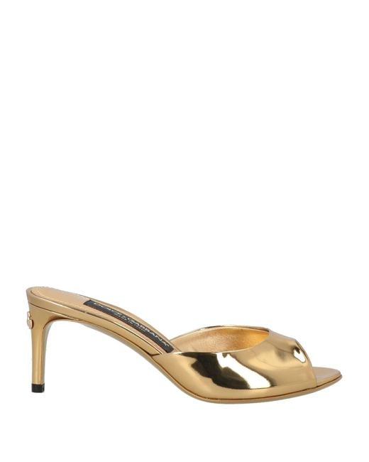 Dolce & Gabbana Metallic Sandals Calfskin