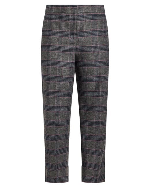 Via Masini 80 Gray Pants Polyester, Viscose, Wool, Elastane
