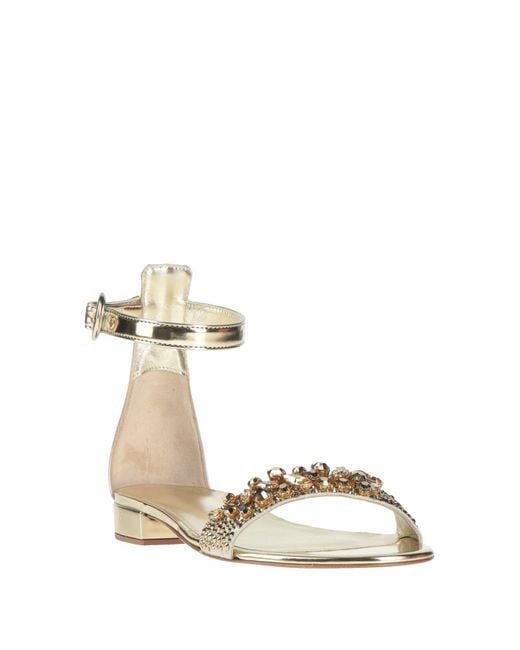 Le Silla Natural Sandals Leather, Textile Fibers