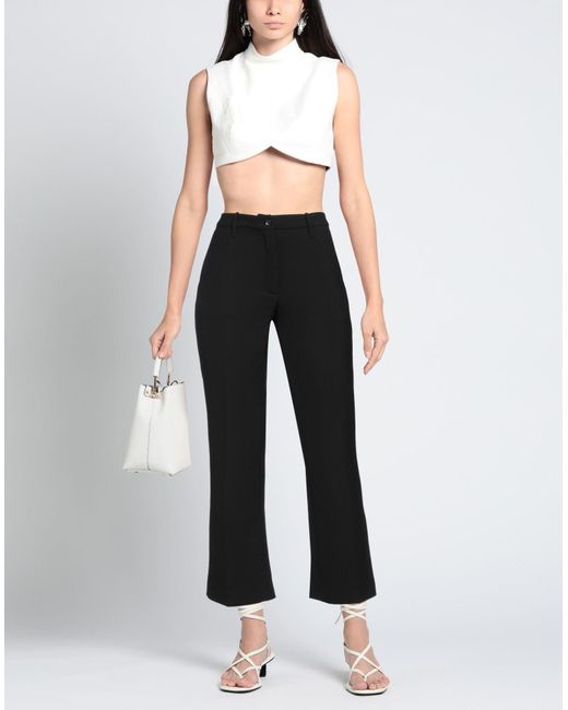 JADICTED Black Pants Polyester, Viscose, Elastane