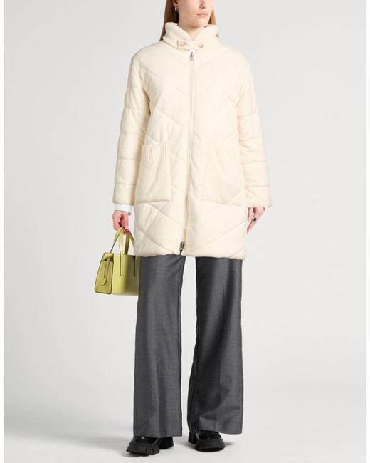 Gran Sasso Natural Cream Puffer Virgin Wool, Viscose, Cashmere