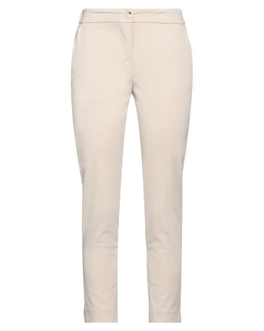 Angela Davis Natural Cropped Trousers