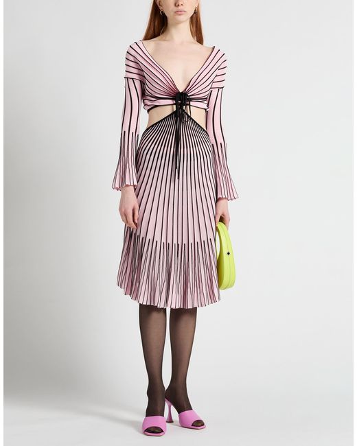 MSGM Purple Midi Dress Viscose