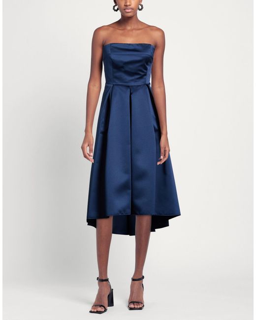 ALESSIA SANTI Blue Midi Dress Polyester