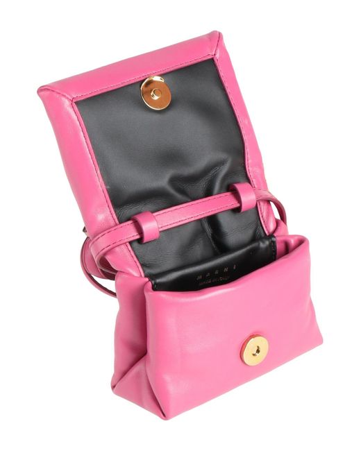 Marni Pink Fuchsia Cross-Body Bag Cow Leather