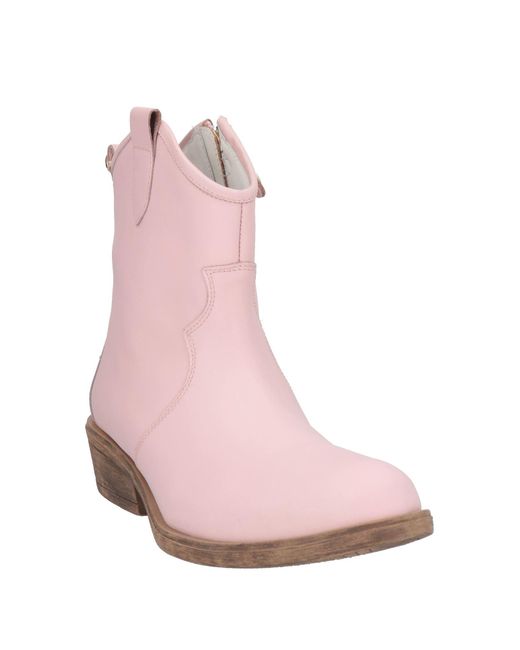 Twin Set Pink Ankle Boots