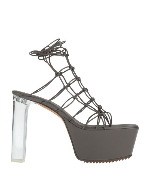 Rick Owens Metallic Thong Sandal