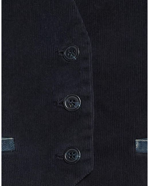 Please Blue Tailored Vest Cotton, Elastane