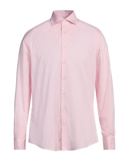 Hackett Pink Shirt Cotton for men